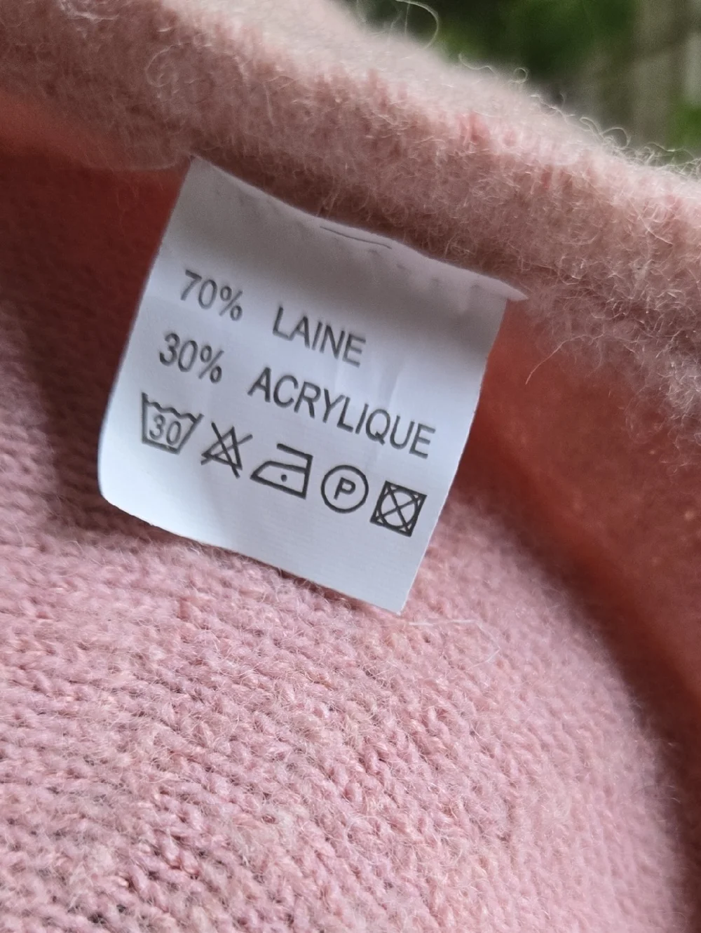 Blush Pink Wool Blend Beret